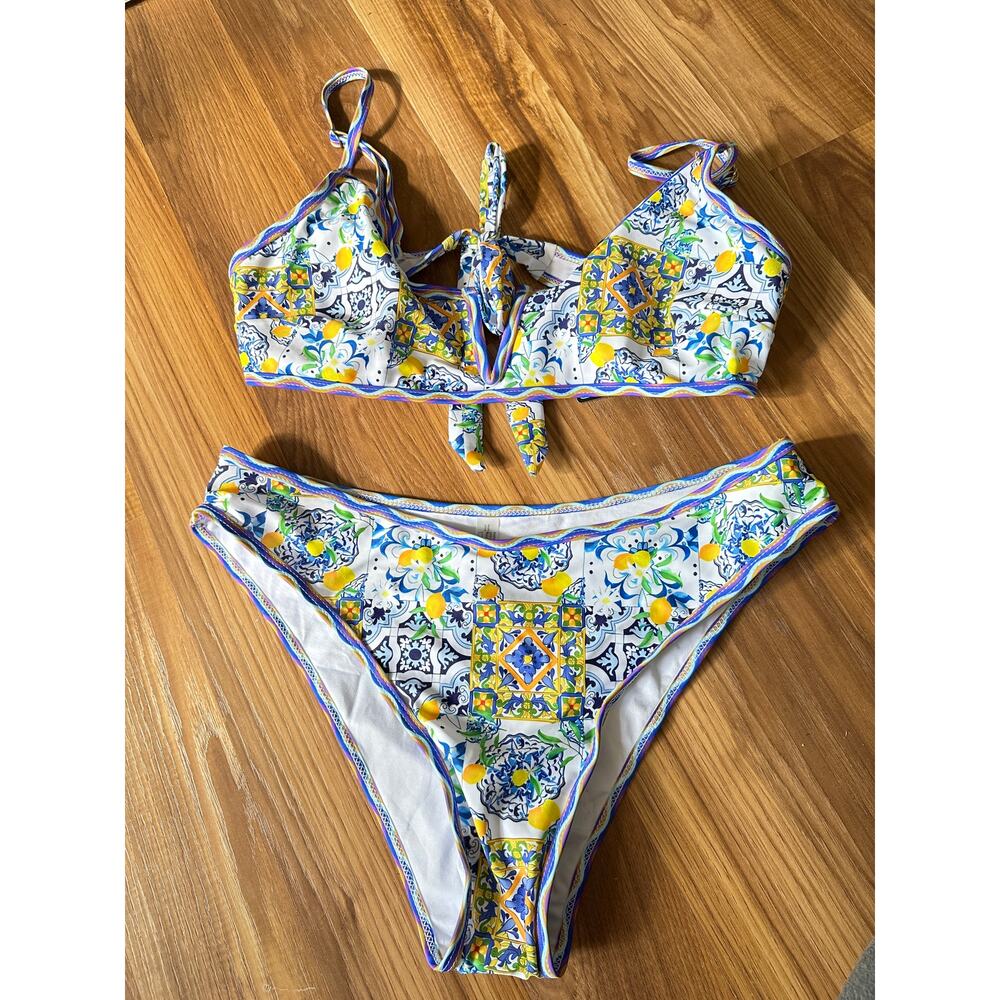 Zaful Lemonchello Bikini 2 Piece Bathing Suit Swimwear NWT